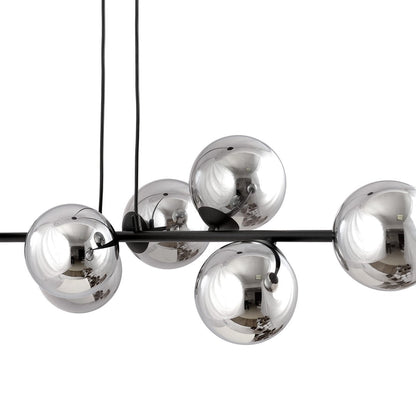 Rossi 6 Light Pendant Black & Graphite