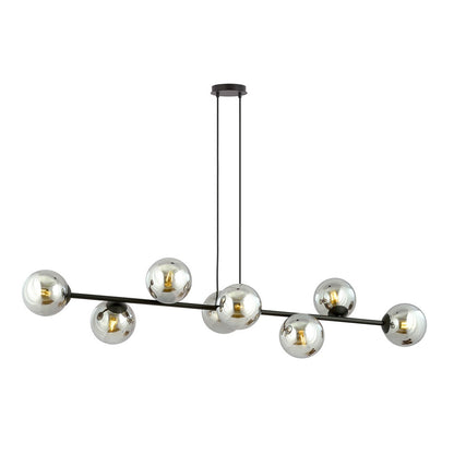 Rossi 8 Light Pendant Black & Graphite