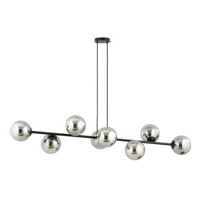 Rossi 8 Light Pendant Black & Graphite