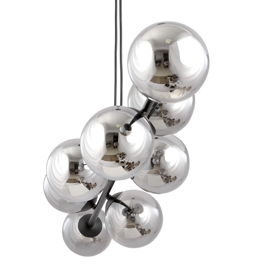 Rossi 8 Light Pendant Black & Graphite