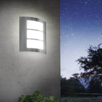 City Silver Outdoor Wall Light