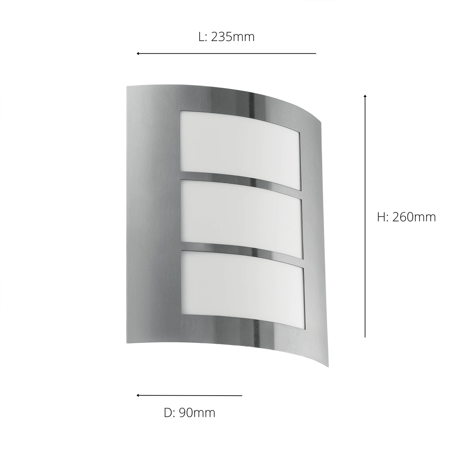 City Silver Outdoor Wall Light