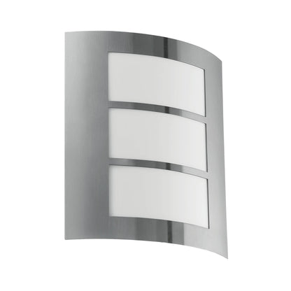 City Silver Outdoor Wall Light