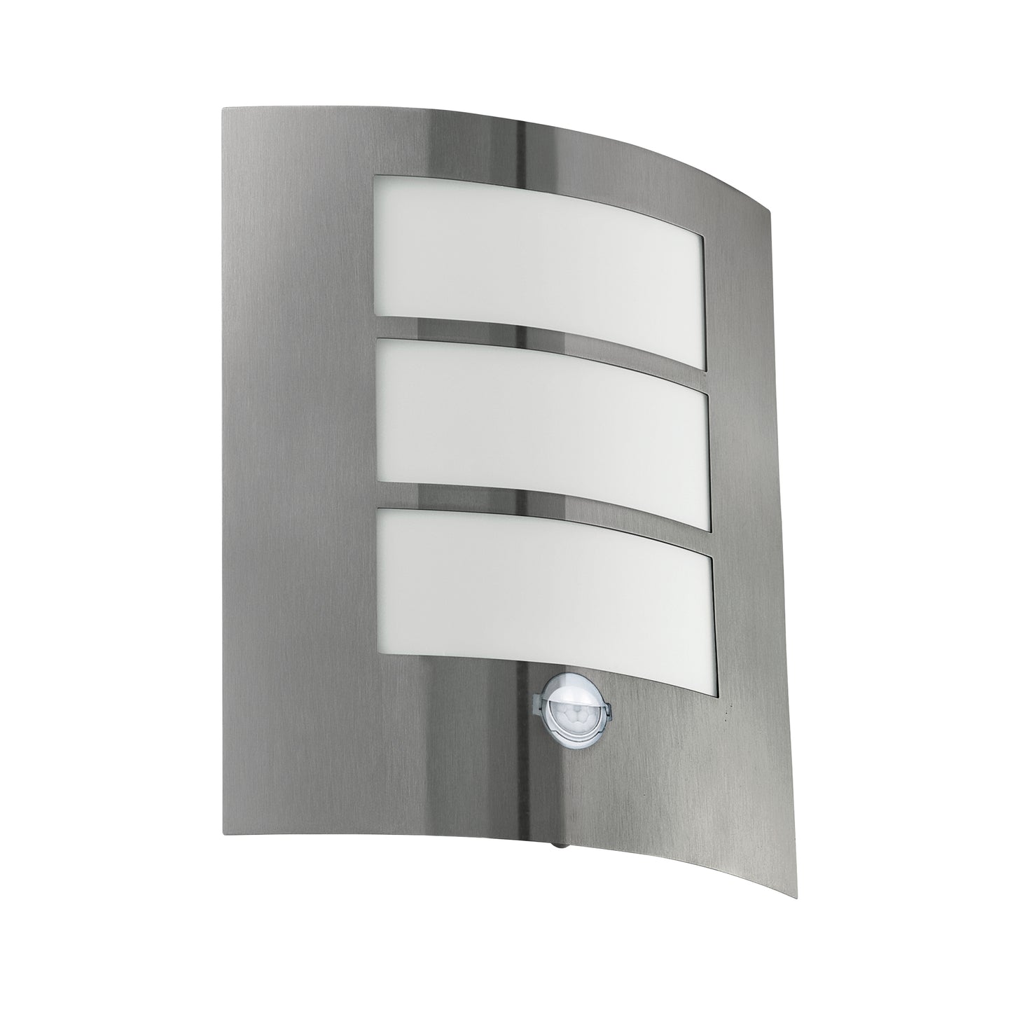 City Silver Outdoor Wall Light with Sensor