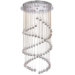 Hallway Polished Chrome & Crystal Ceiling Pendant
