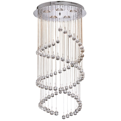 Hallway Polished Chrome & Crystal Ceiling Pendant