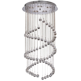 Hallway Polished Chrome & Crystal Ceiling Pendant