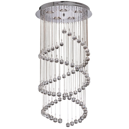 Hallway Polished Chrome & Crystal Ceiling Pendant