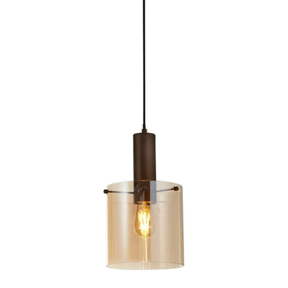 Sweden 1 Light Brown & Amber Glass Pendant Ceiling Light