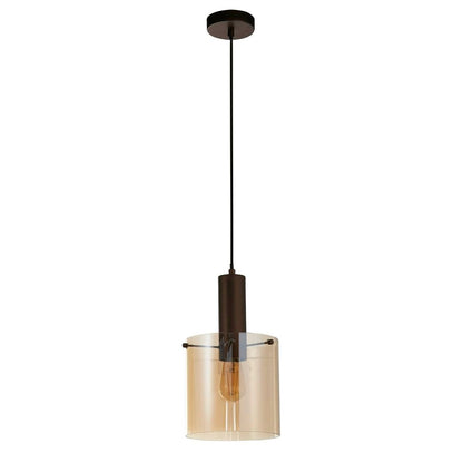 Sweden 1 Light Brown & Amber Glass Pendant Ceiling Light