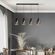 Sweden 4 Light Black & Smoked Glass Ceiling Pendant Bar