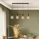 Sweden 4 Light Brown & Amber Glass Ceiling Pendant Bar