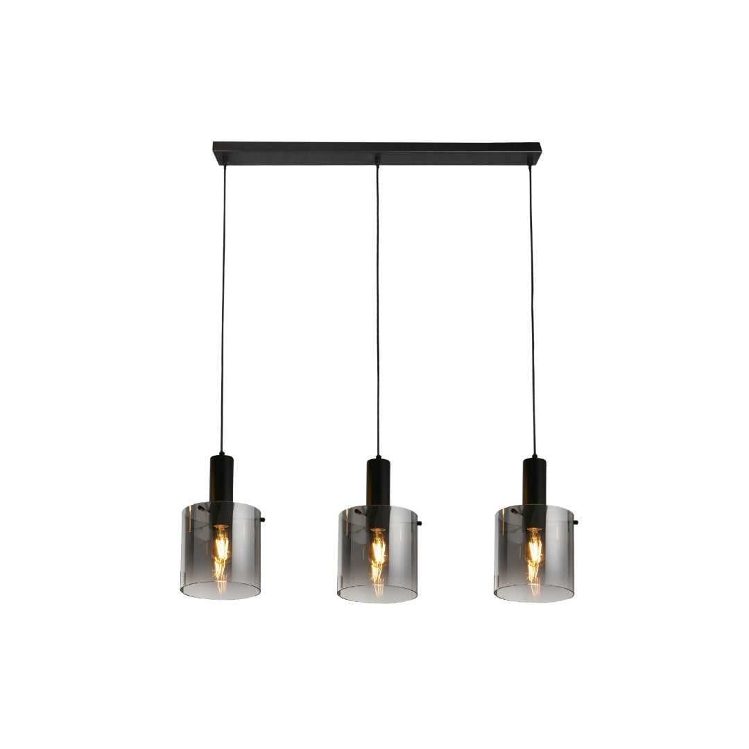 Sweden 3-Light Black Bar Pendant