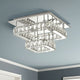 Clover 2 Tier Polished Chrome and Crystal LED Flush Ceiling Light
