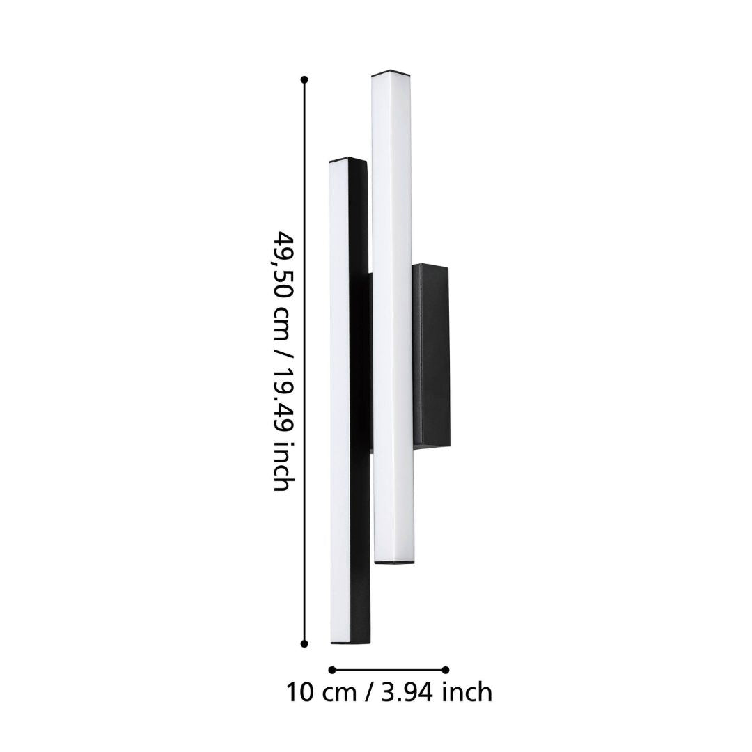 Serricella Black LED Outdoor Wall Light