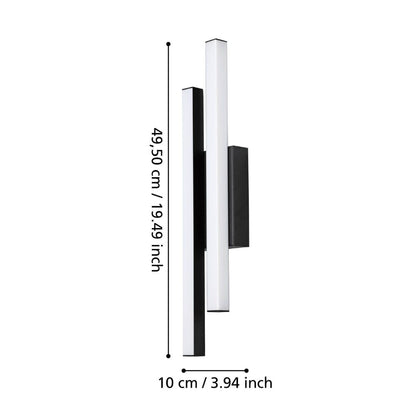 Serricella Black LED Outdoor Wall Light