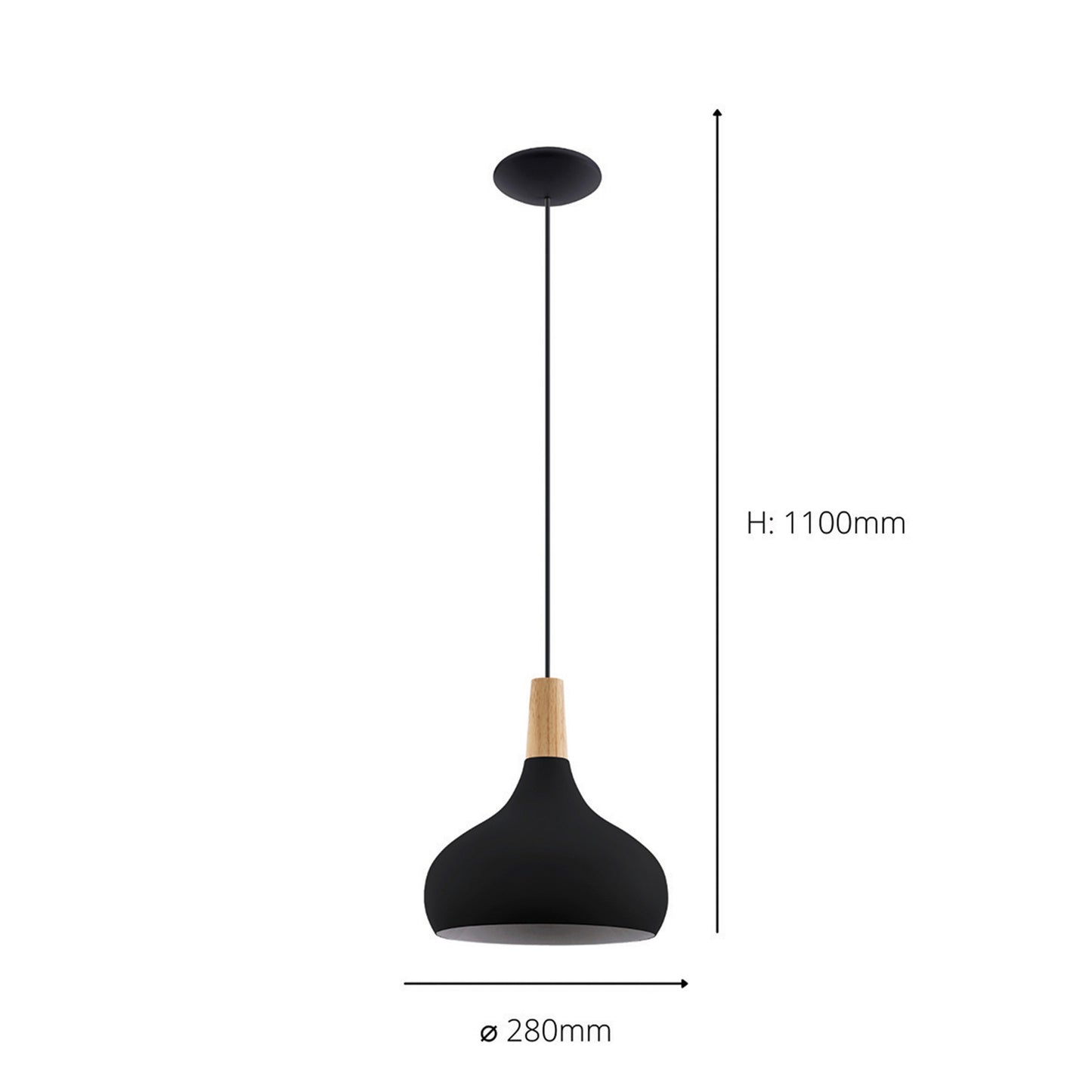 Sabinar Black Ceiling Pendant Small