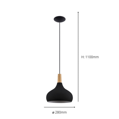 Sabinar Black Ceiling Pendant Small