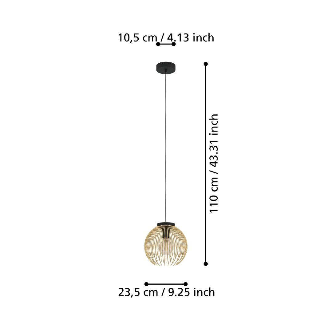 Venezuela Gold Pendant Ceiling Light