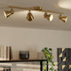 Seras 4-Light Antique Gold Spotlight Bar