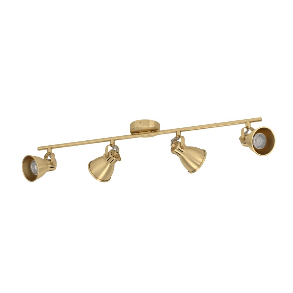 Seras 4-Light Antique Gold Spotlight Bar