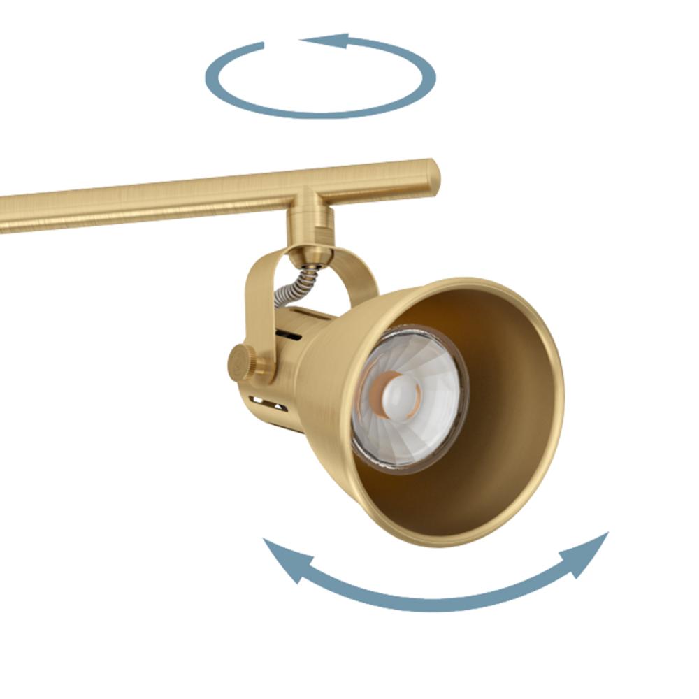 Seras 4-Light Antique Gold Spotlight Bar