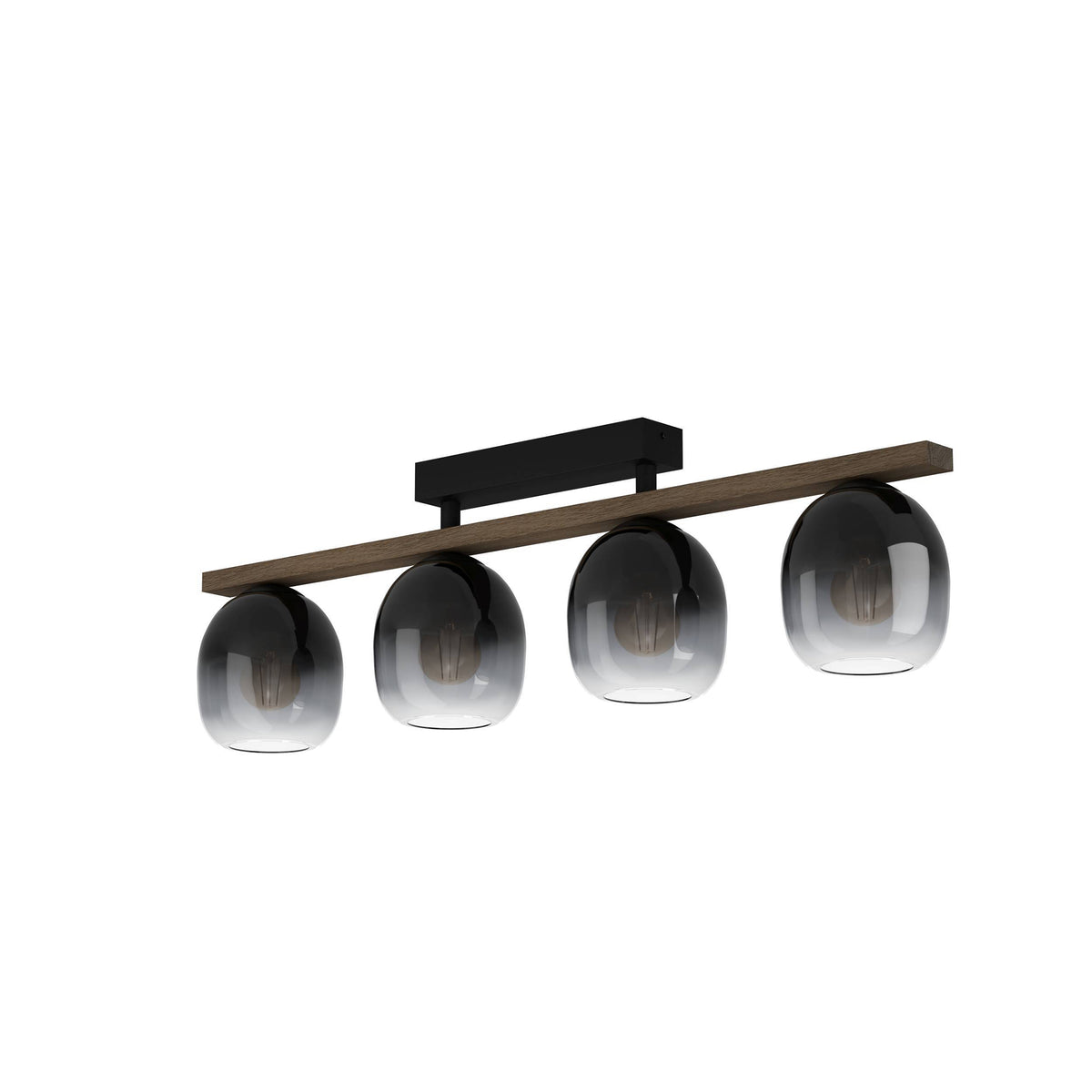 Filago 4-Light Black Flush Ceiling Light