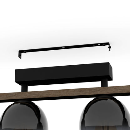 Filago 4-Light Black Flush Ceiling Light