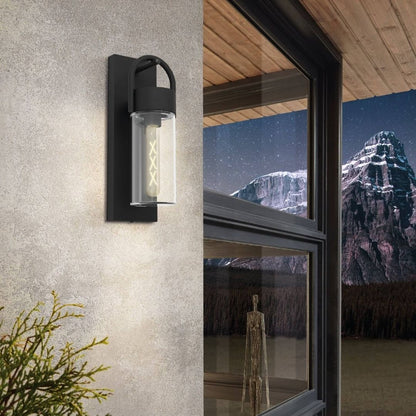 Carraro Black Outdoor Wall Light