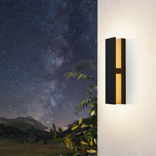 Costorio Black LED Outdoor Wall Light
