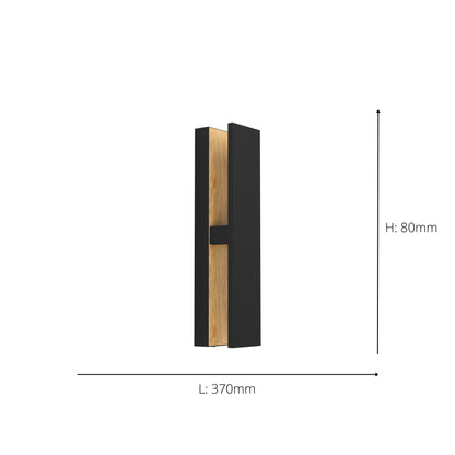 Costorio Black LED Outdoor Wall Light