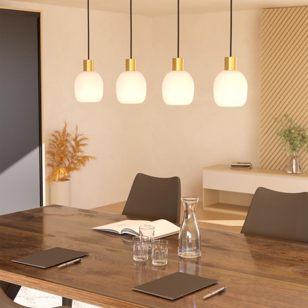 Manzanares 4-Light Brushed Brass Ceiling Pendant Light