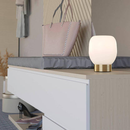 Manzanares Brushed Brass and White Table Lamp