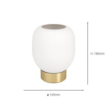 Manzanares Brushed Brass and White Table Lamp