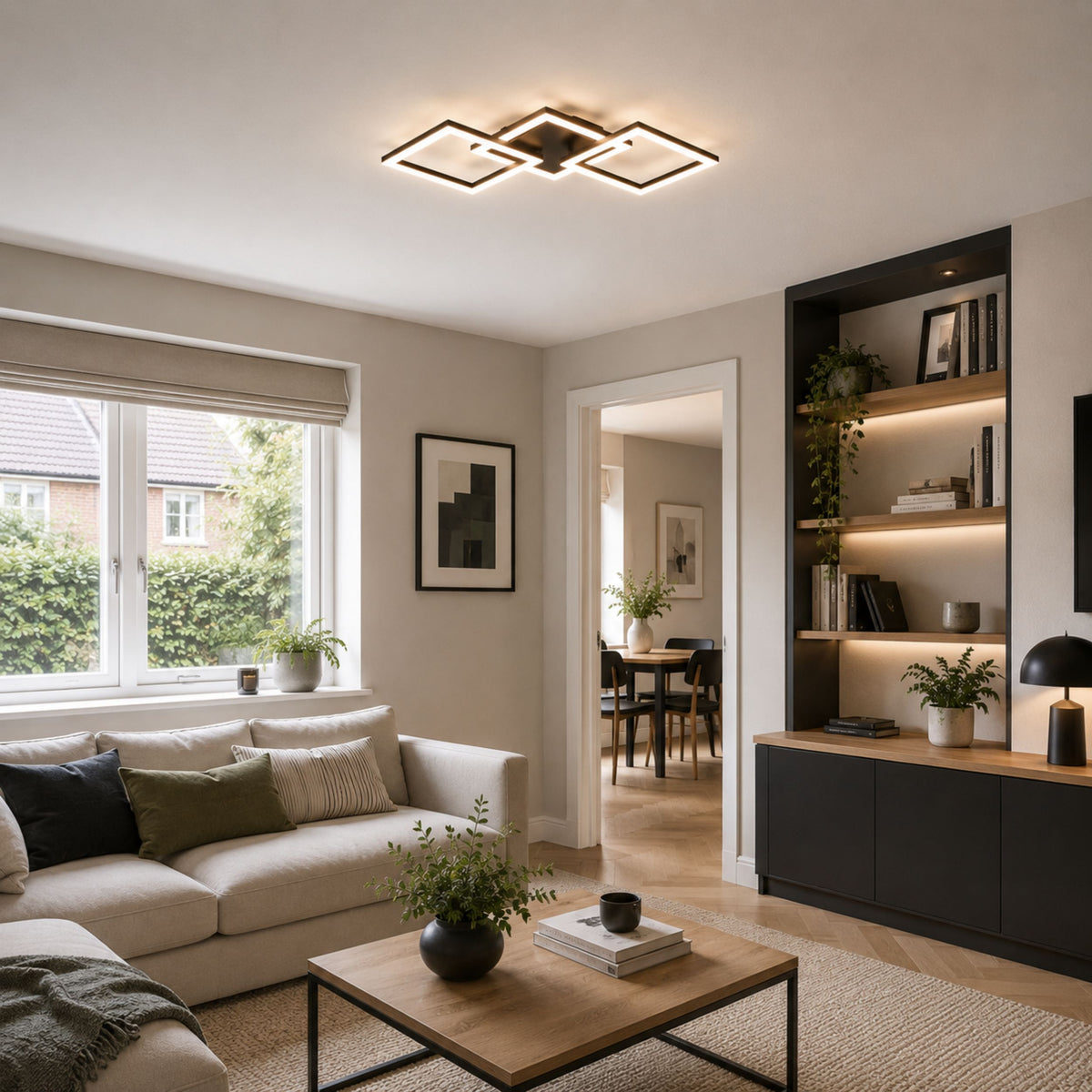 Paranday-z Black LED Flush Ceiling Light