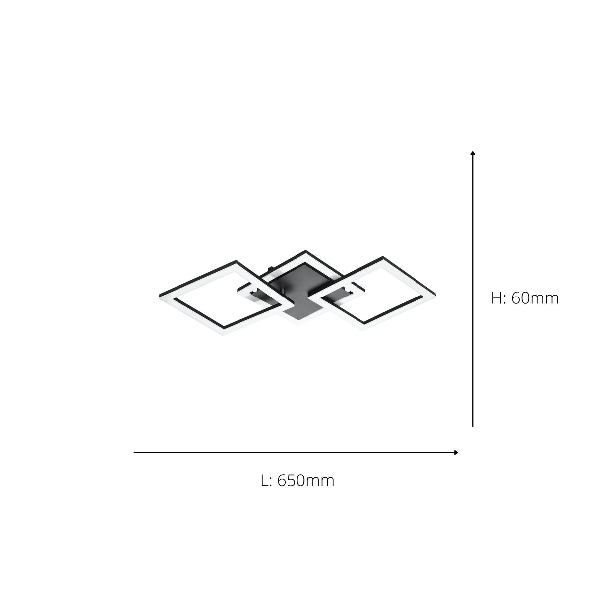 Paranday-z Black LED Flush Ceiling Light