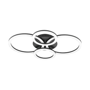 Parrapos-z Large Black LED Flush Ceiling Light