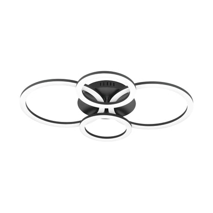 Parrapos-z Large Black LED Flush Ceiling Light