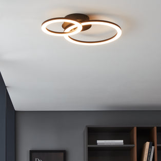 Parrapos-z Small Black LED Flush Ceiling Light
