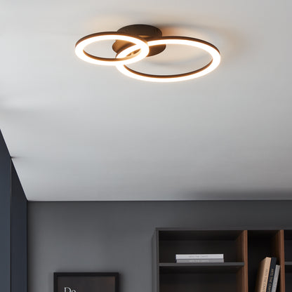 Parrapos-z Small Black LED Flush Ceiling Light