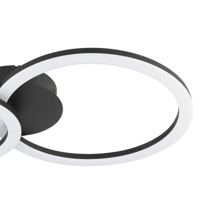 Parrapos-z Small Black LED Flush Ceiling Light