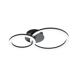 Parrapos-z Small Black LED Flush Ceiling Light
