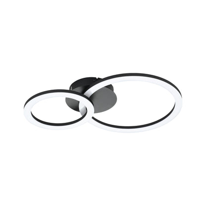 Parrapos-z Small Black LED Flush Ceiling Light