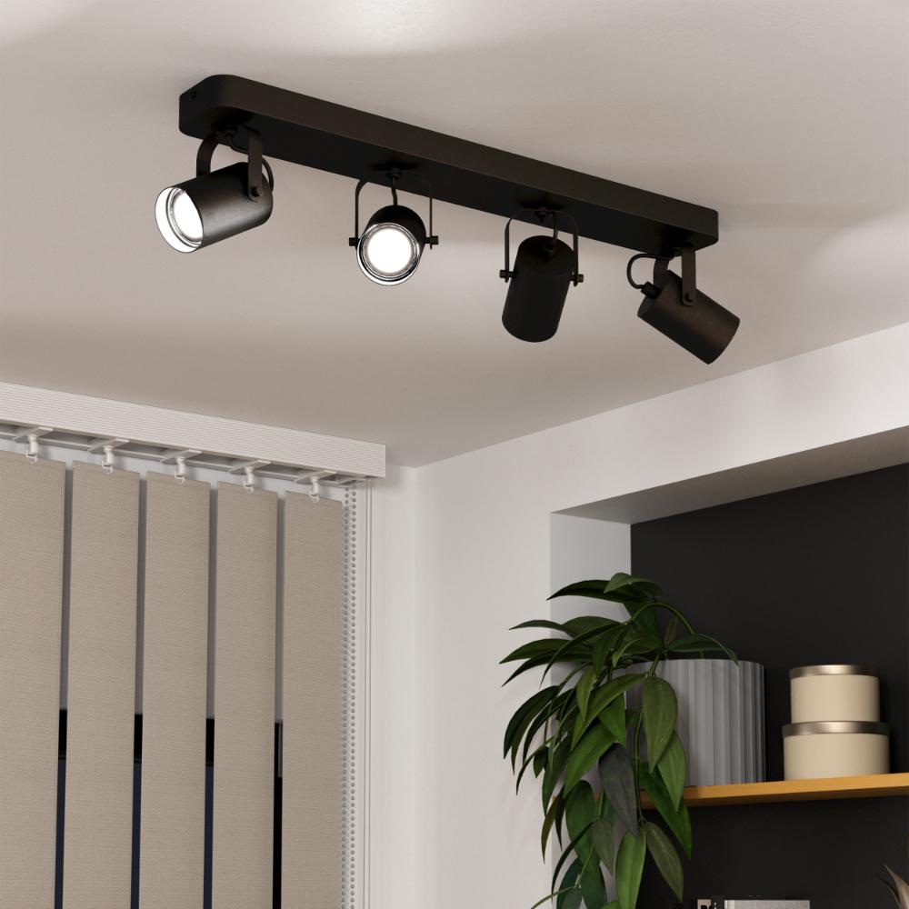 Sorego 4-Light Black Spotlight Bar