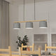 Mariel 3 Light Grey & Wood Ceiling Pendant Bar