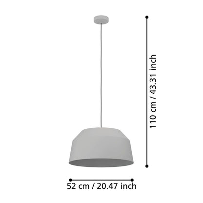 Contrisa Large Grey Pendant Ceiling Light