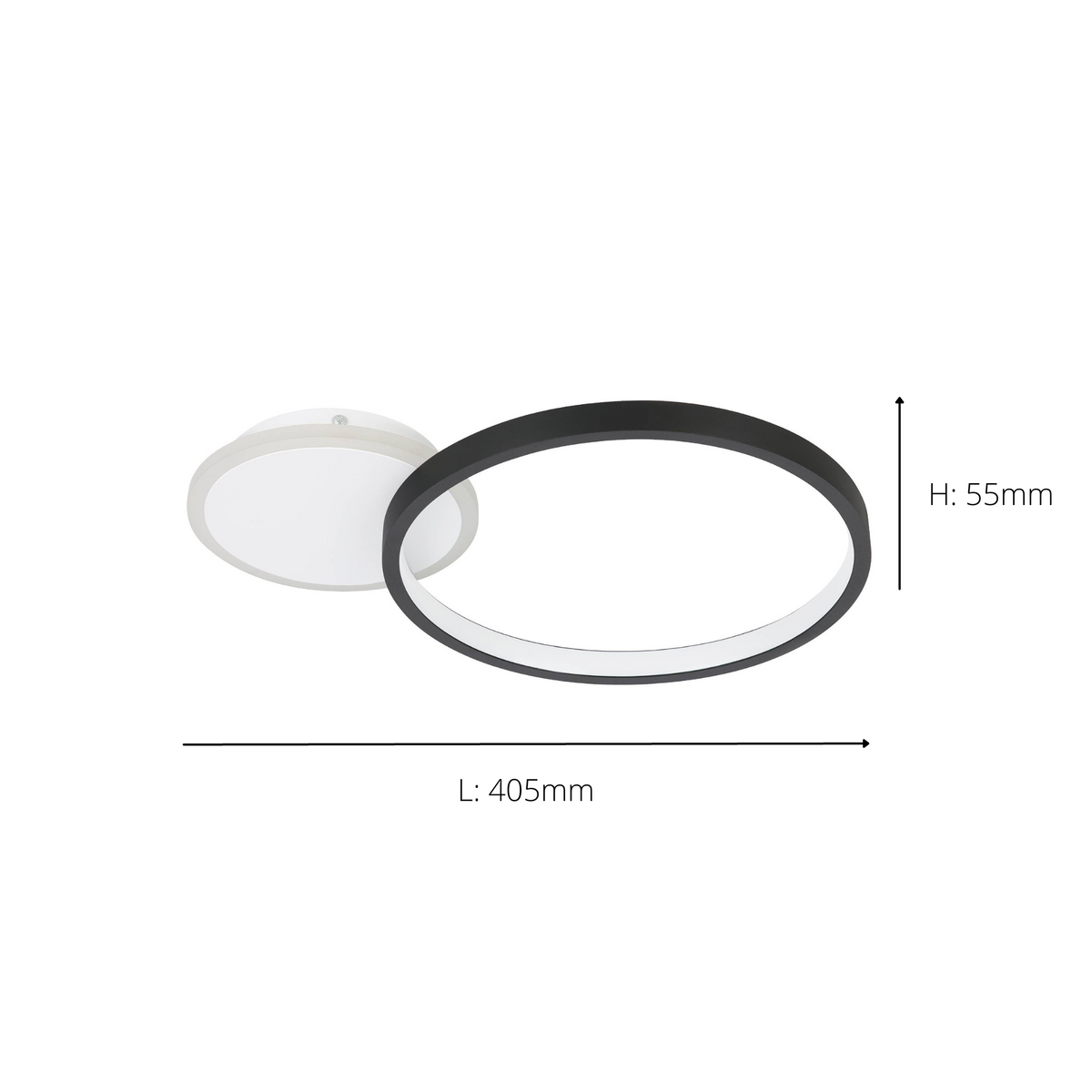 Gafares Black LED Flush Ceiling Light