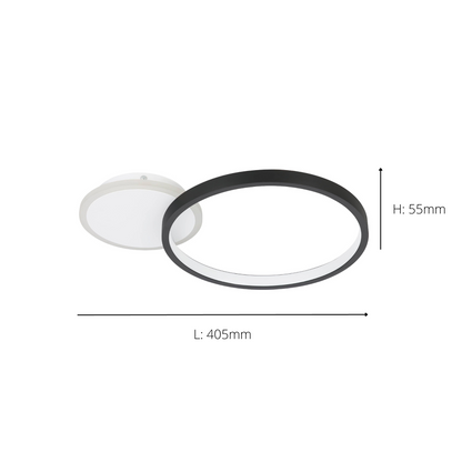 Gafares Black LED Flush Ceiling Light