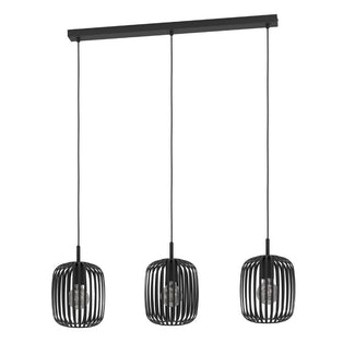 Romazzina 3 Light Black Ceiling Pendant Bar