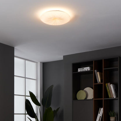 Nieves White and Gold LED Flush Ceiling Light